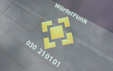 WürfelFunk-Symbolaufkleber